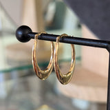 Oval Graduating Hoop Earrings 9ct Yellow Gold