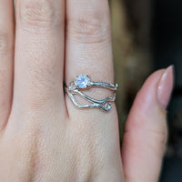 Kirra-Lea -  Sterling Silver Grape Vine Ring Moonstone