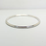 Solid Sterling Silver Rounded Bangle 4mm