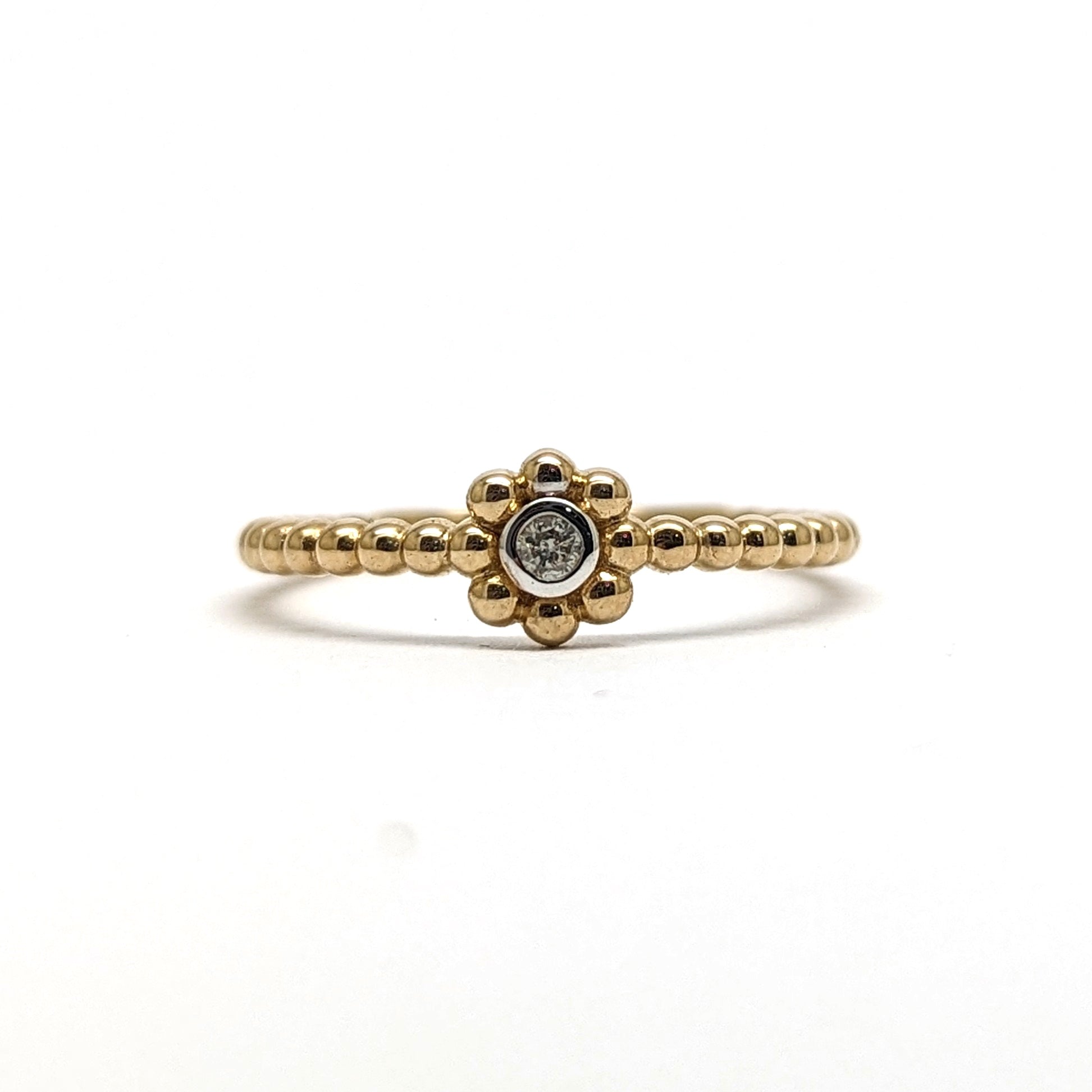 Beaded Diamond Ring
