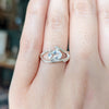 Kirra-Lea -  Sterling Silver angel hair vine twig ring white quartz