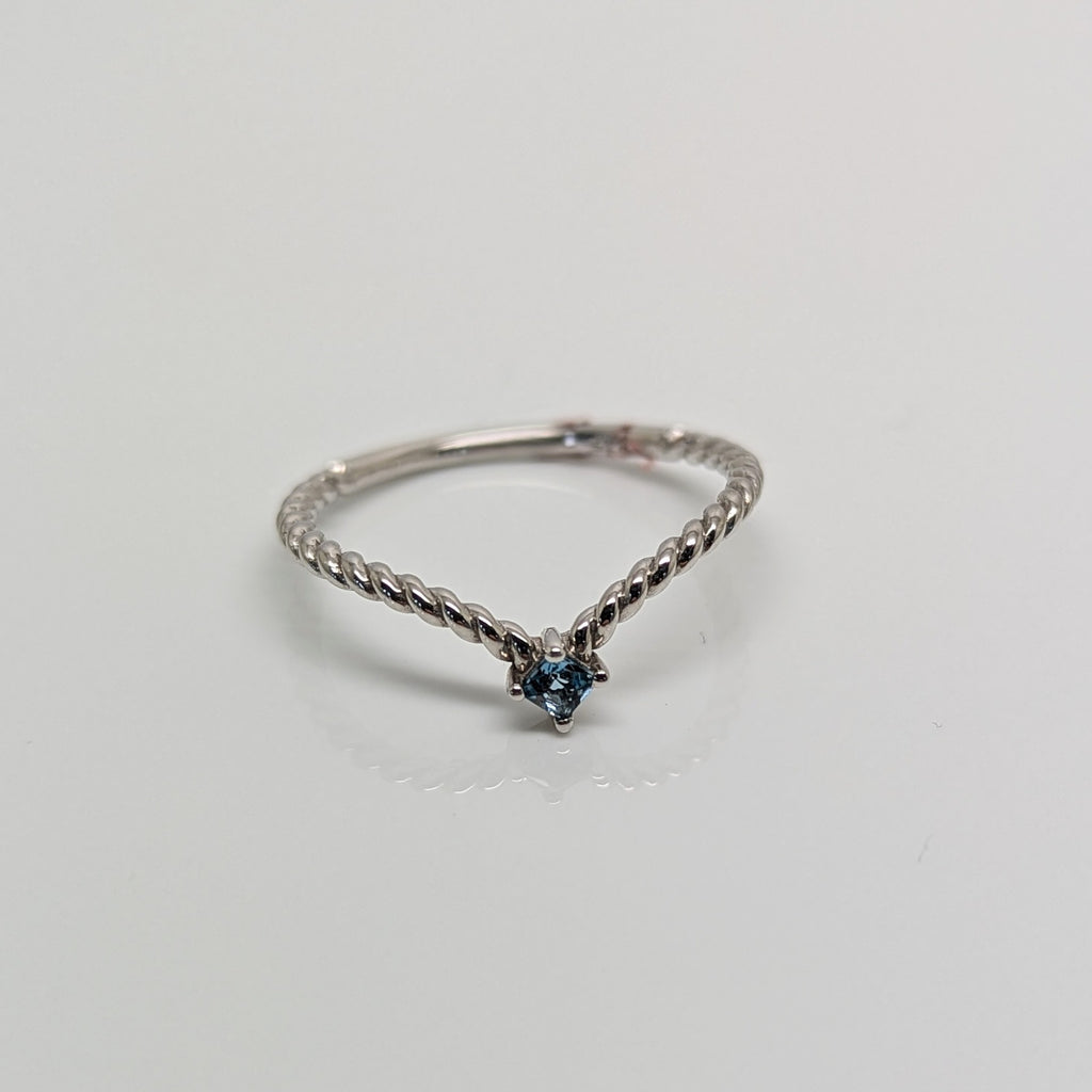 White Gold Twisted Ring