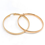 Half Round Hoop Earrings 9ct Yellow Gold