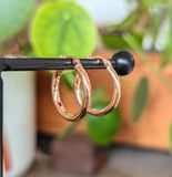 Round Plain Hoop Earrings 9ct Rose Gold