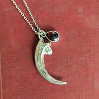 Kirra-Lea - Raptor Claw Necklace with Garnet