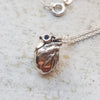 ANT HAT - Anatomical Heart necklace with Blue Sapphire