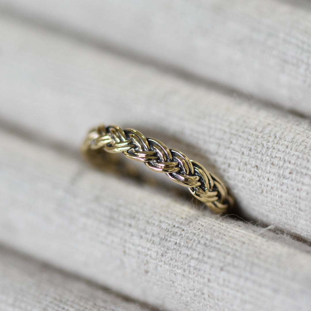 Double Plait Ring - 9ct Yellow Gold