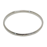 Solid Sterling Silver Engraved Bangle