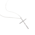 White Gold Diamond Cross Pendant