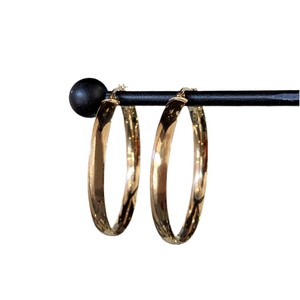 Round Hoop Earrings 9ct Yellow Gold