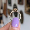 Champagne Diamond Halo Ring