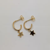 Star Stud Earrings 9ct Yellow Gold