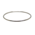 Solid Sterling Silver Rounded Bangle 3mm