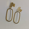 Oval Drops 9ct Yellow Gold Bonded