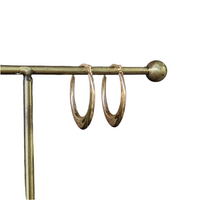 Oval Hoop Earrings 9ct Yellow Gold