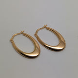 Oval Graduating Hoop Earrings 9ct Yellow Gold