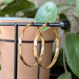 Half Round Hoop Earrings 9ct Yellow Gold