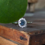 Sapphire Halo Ring