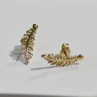 Feather Studs - 9ct Yellow Gold