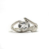 Kirra-Lea -  Sterling Silver angel hair vine twig ring white quartz