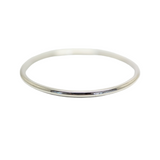 Solid Sterling Silver Rounded Bangle 4mm