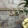 Round Oval Hoop Earrings 9ct Yellow Gold