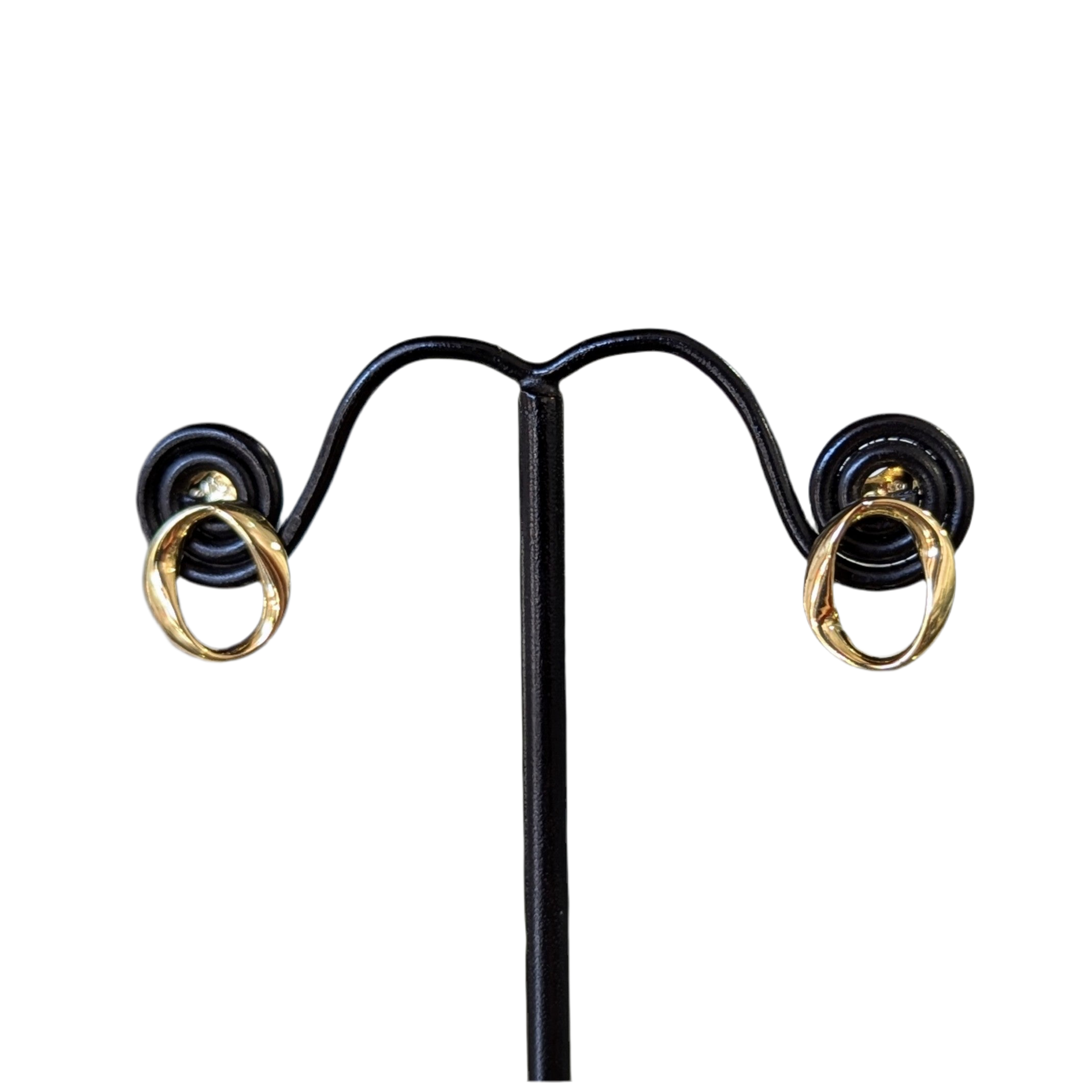 Twist Studs 9ct Yellow Gold Bonded