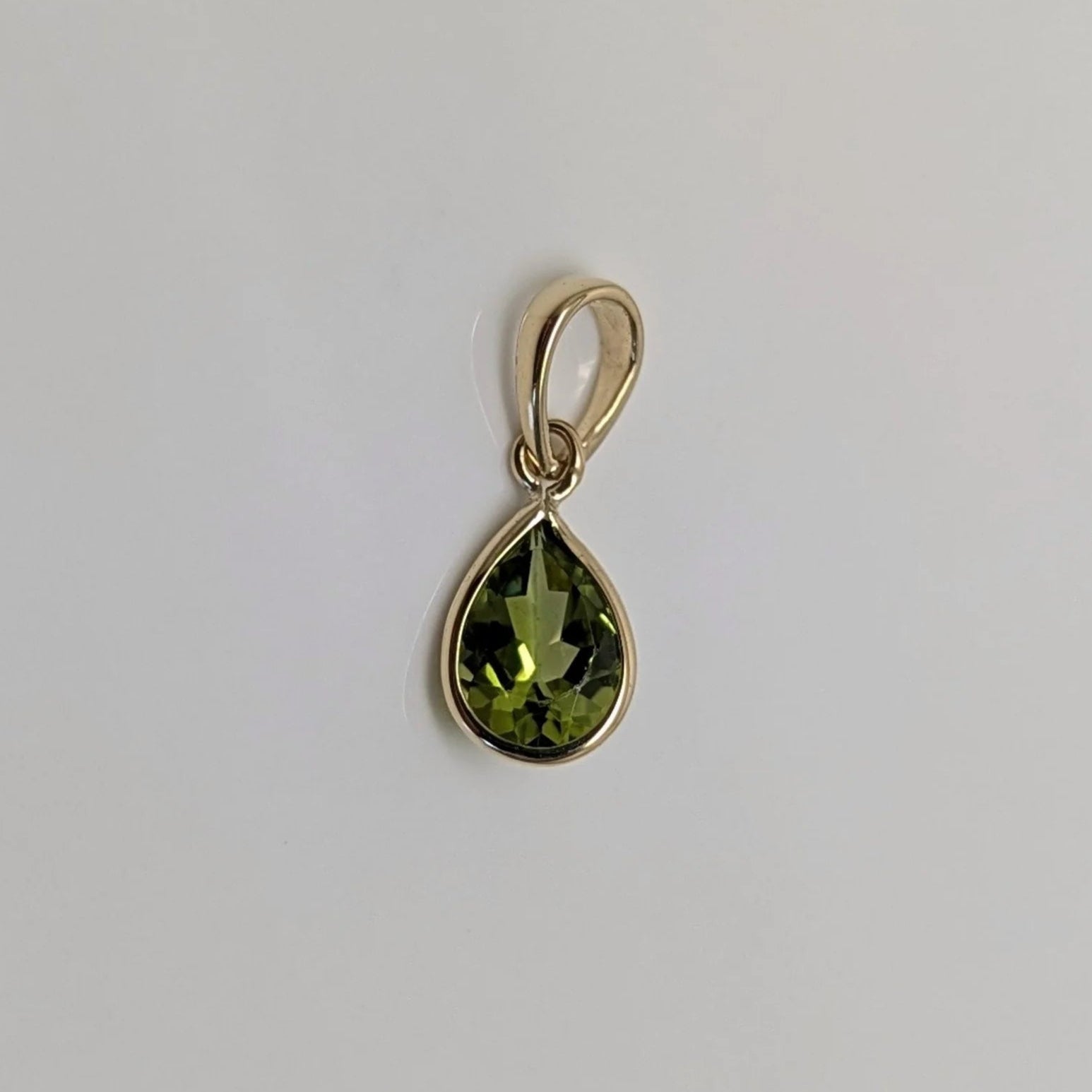 Peridot Pear Cut Pendant