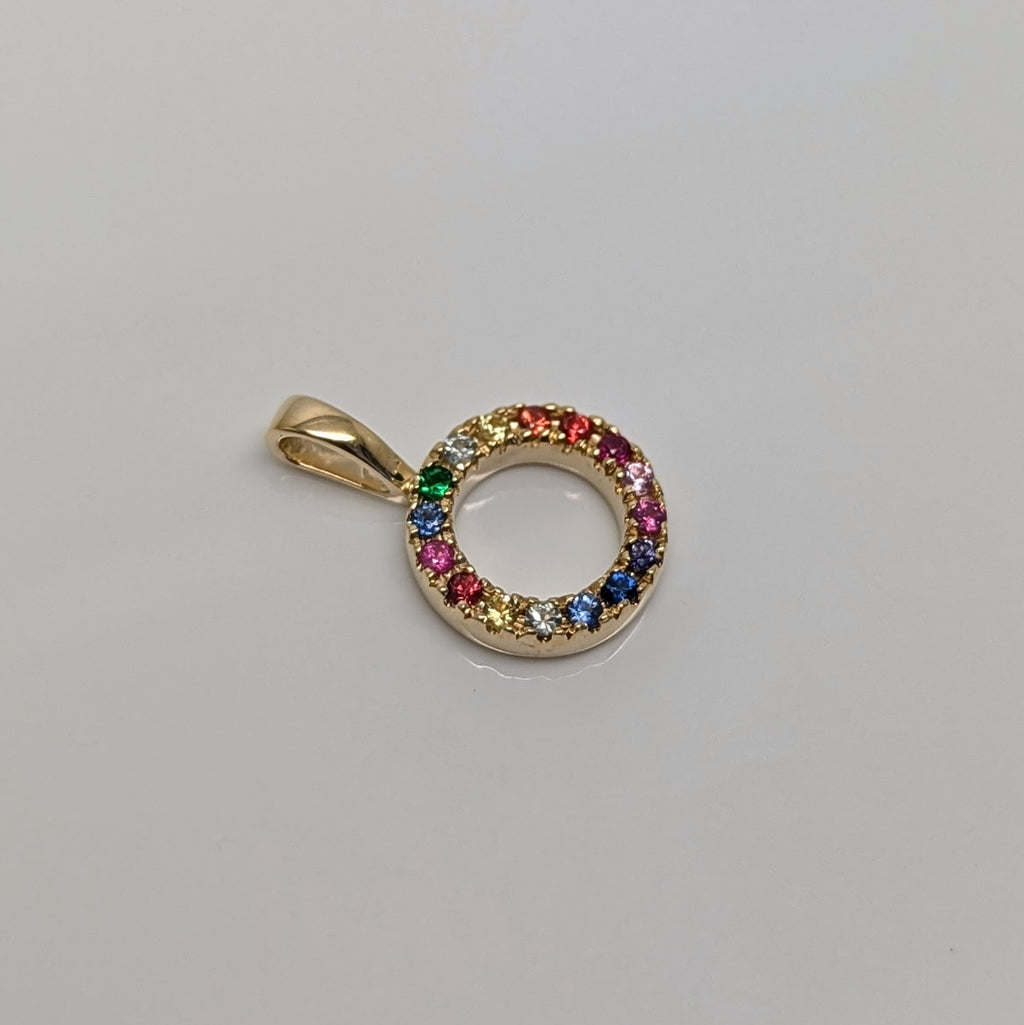 Sapphire Circle Pendant