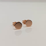 Flat Studs - 9ct Rose Gold