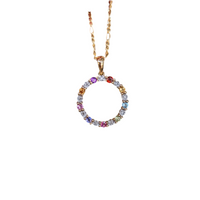 Gemstone Circle Pendant