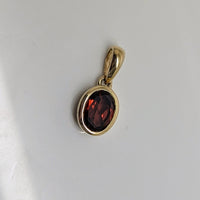 Garnet Oval Cut Pendant