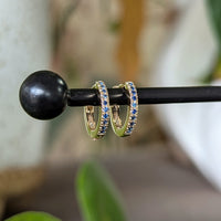 Sapphire Huggies 9ct Yellow Gold