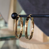 Round Hoop Earrings 9ct Yellow Gold