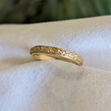 Floral Engraved Band - 9ct Yellow Gold