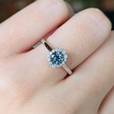 Sapphire Halo Ring