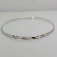 Solid Sterling Silver Textured Bangle