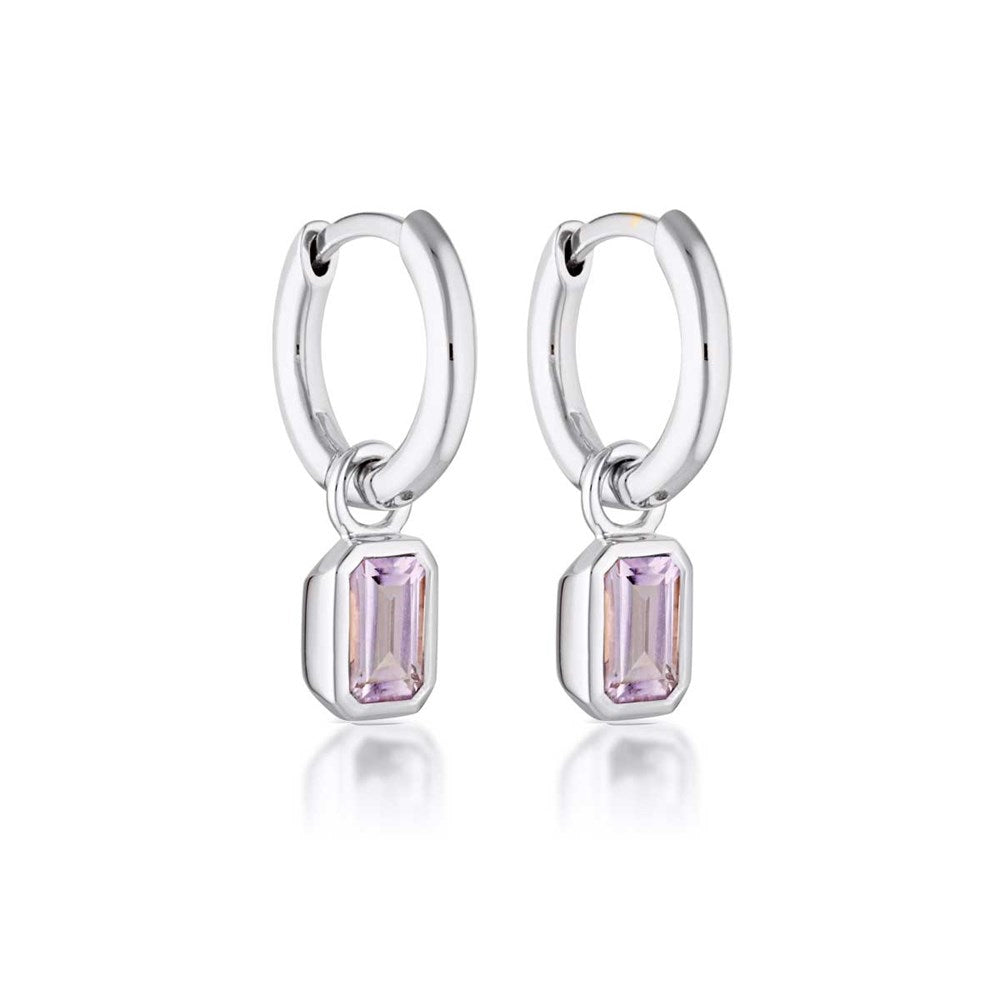 Linda Tahija - Gemme Huggie Earrings Sterling Silver