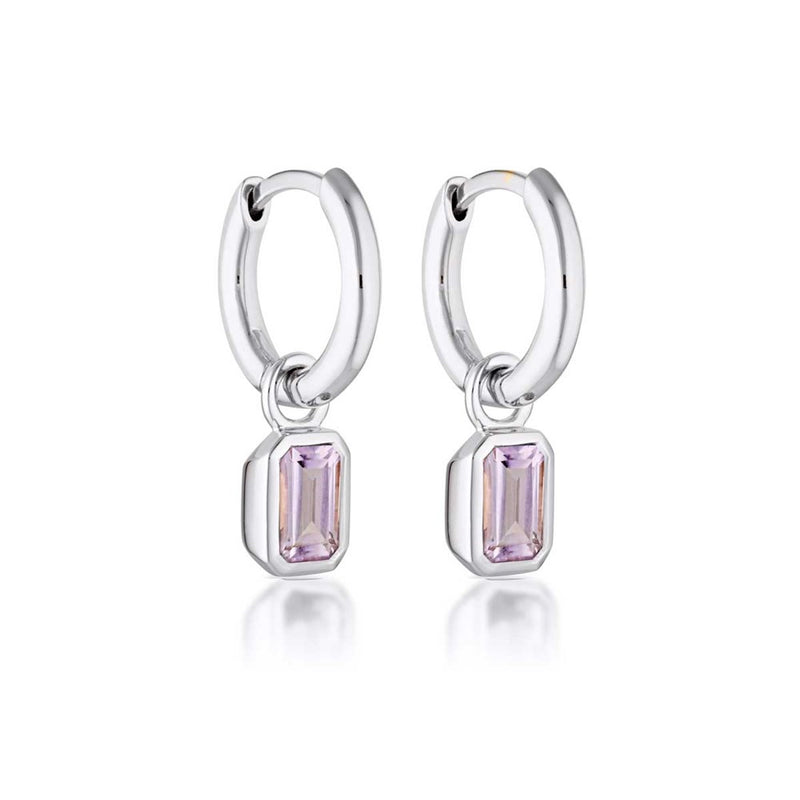 Linda Tahija - Gemme Huggie Earrings Sterling Silver