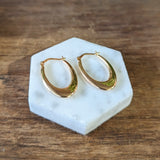 Oval Hoop Earrings 9ct Yellow Gold