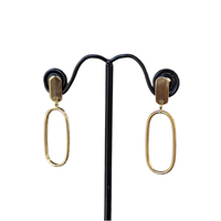 Oval Drops 9ct Yellow Gold Bonded