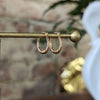 Oval Patterned Hoop Earrings 9ct Yellow Gold