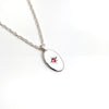Star Set Gemstone Pendant - Sterling Silver