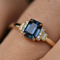 Second Empire Darcie Ring - Green Blue Sapphire