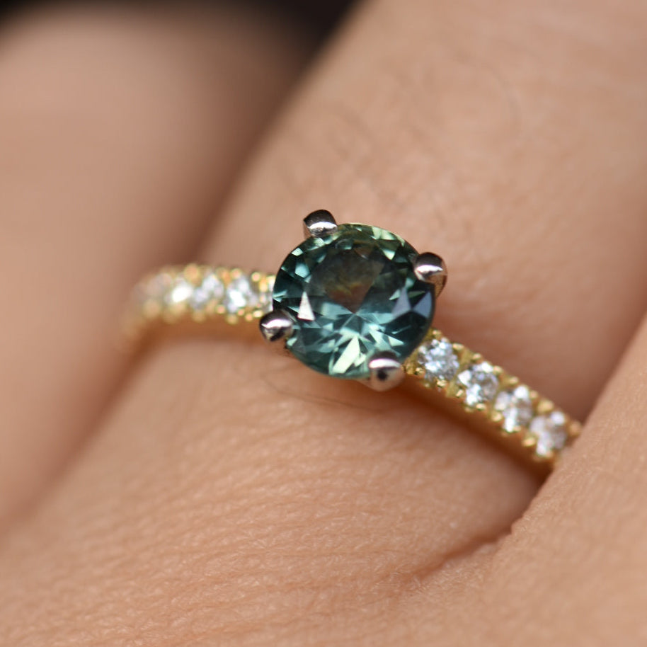 Second Empire Hyacinthe Ring - Sapphire and Diamonds
