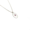 Star Set Gemstone Pendant - Sterling Silver
