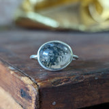 Oval Moss Agate Ring