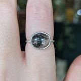 Oval Moss Agate Ring