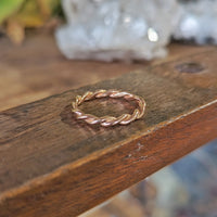 Rose Gold Rope Ring