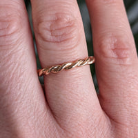 Rose Gold Rope Ring